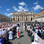 The faithful at the St Peter's Square (Credit: Vatican Media)
