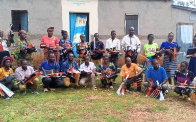 Farmers from Ezo, Yangiri and Ringasi are happy after receiving tools